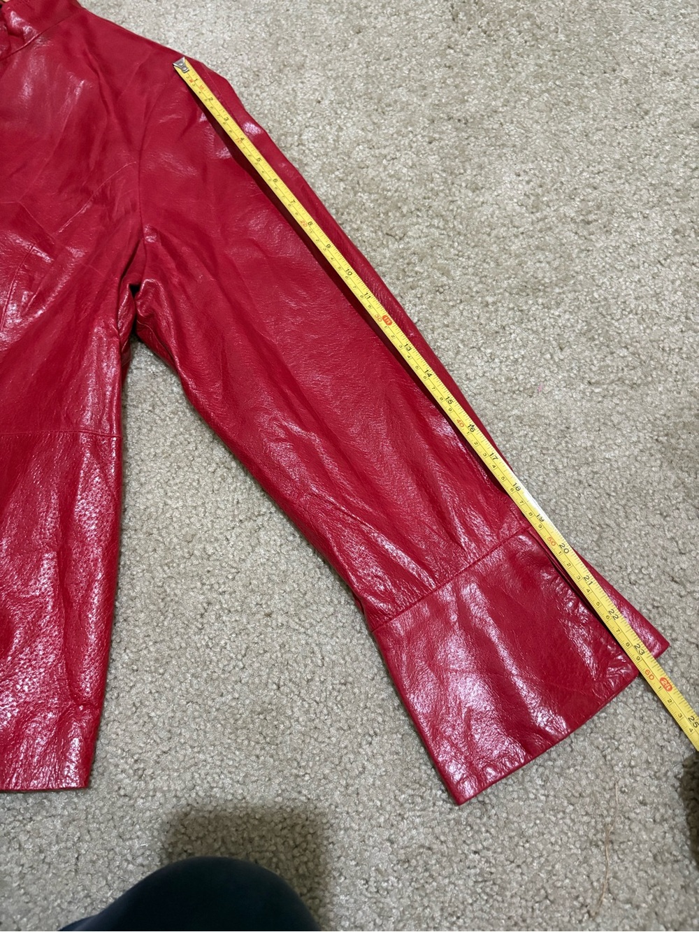 Pamela McCoy Y2K Red Leather Jacket in Large - Picture 10 of 10
